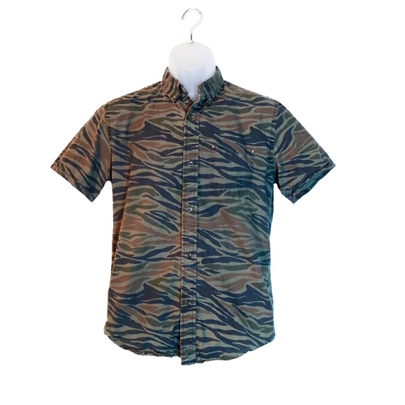 Your Neighbors Other - Your Neighbors Camo Short Sleeve Button Down Shirt